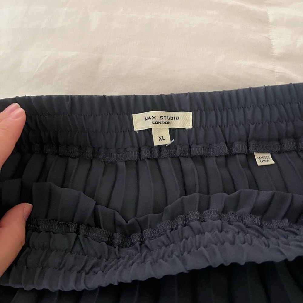 Max Studio Dark Blue A-Line Skirt